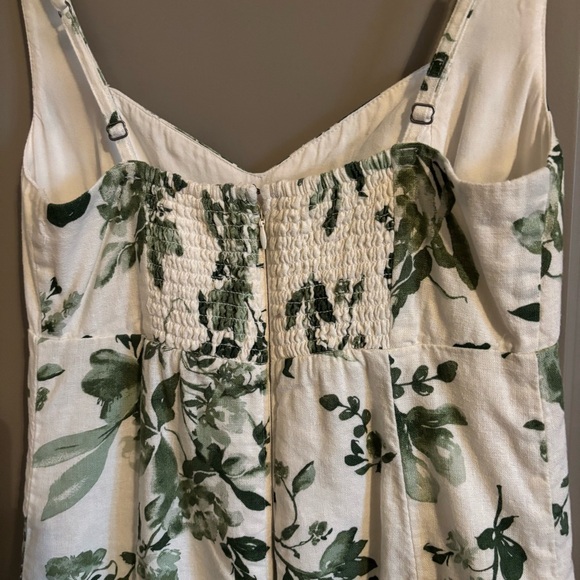 Abercrombie & Fitch Tall Corset Seamed Linen Blend Floral Mini Dress - Picture 5 of 8